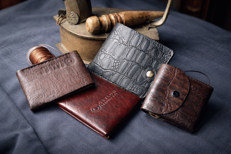 Custom leather wallet by Ceylon Leather Lab